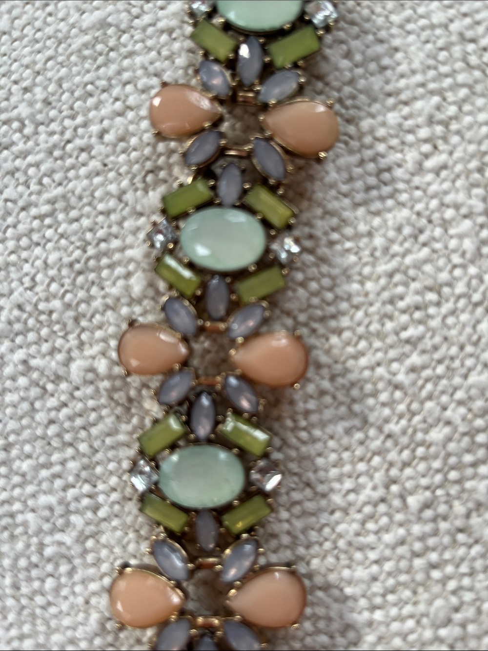 J. Crew Pastel Mint, Peach & Sage Statement Bracelet - Picture 3 of 3